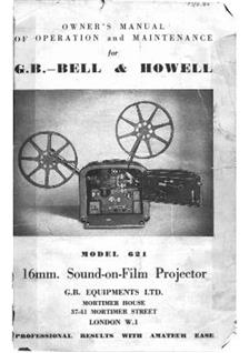 Bell and Howell 621 manual. Camera Instructions.